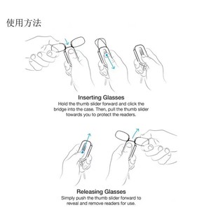 Mizilook Wholesale <strong>Reading</strong> <strong>Glasses</strong> Hight Quality Men's <strong>Portable</strong> Foldable Pince-Nose Keychain - Product Image 3