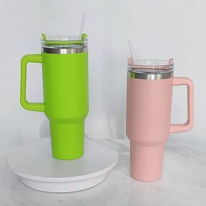 Tazas de Viaje Personalizadas de Acero Inoxidable de 40 Oz para Auto, Taza de Café Personalizada para Exteriores con Tapa y Asa - Product Image 5