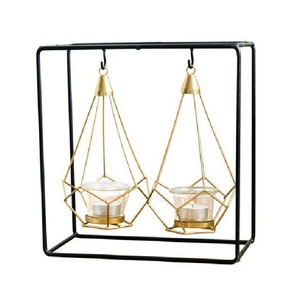 เชิงเทียนโลหะรูปทรงพายุเฮอริเคน เป็นมิตรกับสิ่งแวดล้อม คุณภาพสูง ฐานแข็งแรง ทันสมัย เหมาะสำหรับการจัดเก็บเทียนให้ปลอดภัยทั้งภายในและภายนอกอาคาร - Product Image 2