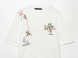Crew Neck Short Sleeve Embroidery White Color Casual Fashion <b>T</b> <b>Shirt</b> for <b>Women</b> - Product Image 2
