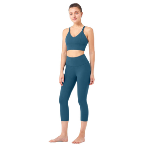 Conjunto de Yoga sin costuras de alta calidad para mujer, conjunto de Yoga de LICRA de poliéster para mujer, ropa deportiva, conjuntos de Entrenamiento Atlético - Product Image 1