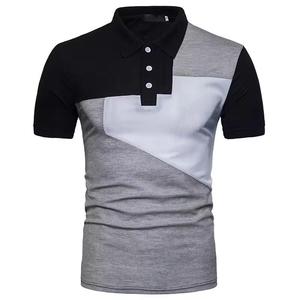 Polo de alta calidad para hombre con paneles superiores, venta al por mayor de nuevas camisetas de talla grande para hombre europeas y americanas - Product Image 4