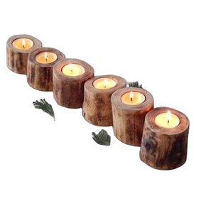 ผู้ผลิตและส่งออกเชิงเทียนไม้ตกแต่งบ้านดีไซน์สวยงามคุณภาพสูงเชิงเทียนไม้ธรรมชาติ - Product Image 1