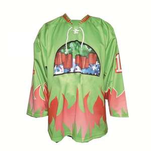 เสื้อฮอกกี้แบบใหม่ราคาถูก พิมพ์ลายแบบซับลิเมชั่น เสื้อซ้อมฮอกกี้น้ำแข็งแบบสั่งทำ เสื้อฮอกกี้น้ำแข็งสำหรับทีมสโมสร ชุดแข่งฮอกกี้น้ำแข็ง - Product Image 2