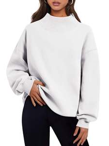 Sudaderas con Capucha de Manga Larga Personalizadas para Mujer, Ropa de Calle Otoño Invierno, Logotipo Frontal Estampado, Bordado, Felpa Lavada - Product Image 6