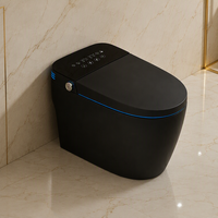 Toilette intelligente à ouverture automatique avec capteur radar et lumière LED nocturne, salle de bain moderne