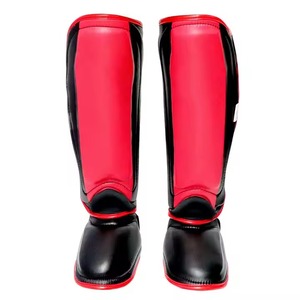 El mejor diseño, espinilleras ligeras de cuero genuino, protectores de piernas de boxeo cómodos de primera categoría para hombres y mujeres con protección superior - Product Image 2