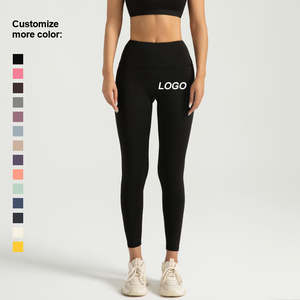 กางเกงรัดรูปเอวสูงของผู้หญิงกางเกงเล่นโยคะฟิตเนสยิมโลโก้ที่กำหนดเองเป็นมิตรกับสิ่งแวดล้อม - Product Image 6