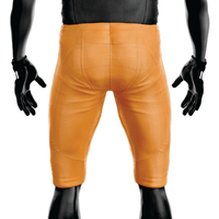 Uniforme de Fútbol Americano Sublimado Unisex, Transpirable, Absorbente de Humedad, 100% Poliéster, Negro y Naranja, con Nombre del Jugador