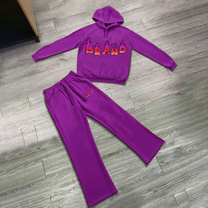 Survêtements légers coupe-vent en coton 100% à capuche imprimés sur mesure pour hommes et unisexe, ensembles de jogging à motif palmier - Product Image 3