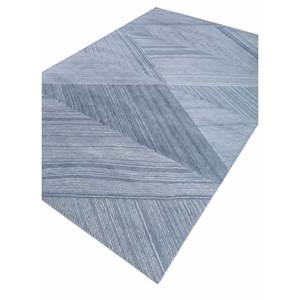 พรมขนสัตว์ทอมือลายเรขาคณิตสีน้ำเงินโครมา ขนาด 9x12 ฟุต รูปทรงสี่เหลี่ยมผืนผ้า สำหรับห้องนั่งเล่น รุ่น Top-293 ความหนา 10 มม. วัสดุวิสโคส - Product Image 2