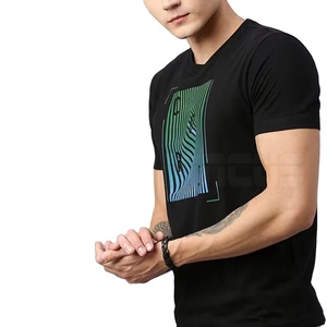 Camiseta de Moda para Hombre, Estampada DTG, Corte Holgado, Color Sólido, 100% Algodón, Transpirable, en Oferta - Product Image 1