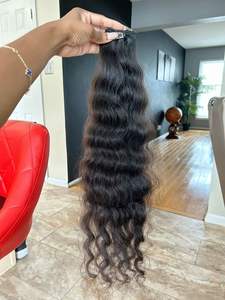 Vente en gros de faisceaux de cheveux vierges indiens collectés temple extensions de cheveux humains double tirage approvisionnement - Product Image 2