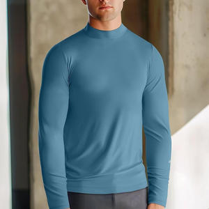 Chemise de compression à manches longues personnalisée pour hommes avec protection UV en tissu respirant et options de marque personnalisées - Product Image 5