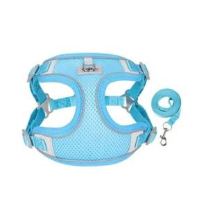 Harnais simple réglable pour chien et laisse réfléchissante avec gilet en polyester et poignée souple pour chiens de taille moyenne et petite - Product Image 4