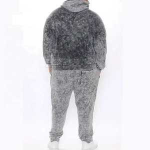 OME-Survêtement tendance de haute qualité écologique et délavé à l'acide pour hommes, vêtements de sport en coton de grande taille pour l'hiver - Product Image 2