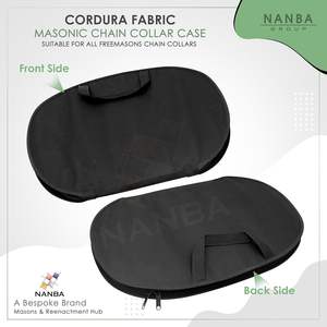 Masonic Chain Collar Case Black Imitation Leather with Soft Padded Lining | Freemason Carrying Bag - Product Image 6