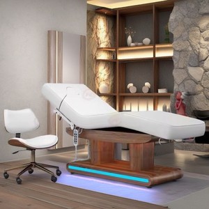 Blanc cosmétique multifonctionnel électrique esthéticienne beauté 4 moteurs lit de massage moderne chauffé - Product Image 6