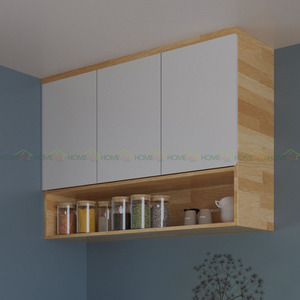 Armoire de cuisine murale moderne TBT68001 120x35x80cm 3 portes en bois avec matériaux en MDF et panneaux - Product Image 2