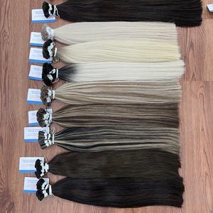 Pointe de kératine vietnamienne extension de cheveux humains couleur de piano droite naturelle de ton foncé à clair texture droite naturelle - Product Image 3