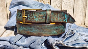 CRAFT ZONE EXPORT Ceinture en cuir de qualité supérieure pour homme avec boucle polie Ceinture en cuir marron élégante pour homme Tenues de cérémonie - Product Image 2