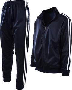 Ensemble de survêtements d'hiver unisexe à motif solide et personnalisé, 2 pièces - Product Image 1