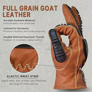 ถุงมือหนังคุณภาพสูงรุ่นใหม่ล่าสุด ป้องกันแรงกระแทก ปรับสายรัดข้อมือได้ ระบายอากาศดี ทนทาน ป้องกันมือ ดีไซน์ล่าสุดปี 2025 - Product Image 4