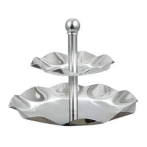 Support à gâteau rond de qualité supérieure, de forme personnalisée, avec finition argentée brillante, pour usage domestique et hôtelier. - Product Image 3