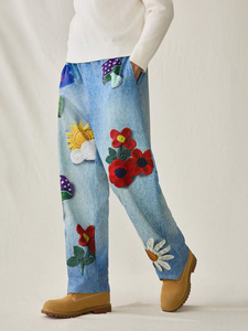 Custom Vintage Sweatpants French Terry Oversized Blank Wide Leg <b>Jogger</b> <b>Stack</b> Baggy Flared Sweatpants Cozy Sweatpants Men - Product Image 3