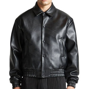 Chaqueta con letras de cuero personalizada Diseño único Chaqueta con letras de gran calidad para hombres en tamaño adulto - Product Image 1