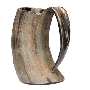 Corne à boire de buffle avec corne sculptée Antique Viking Articles de fête à boire utiliser l'Inde artisanat échantillon gratuit - Product Image 6