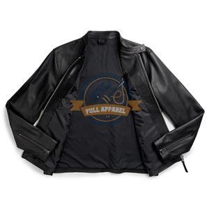 Veste Letterman légère en cuir pour hommes de haute qualité doublure en polyester col montant grands panneaux haute visibilité côté arrière - Product Image 2