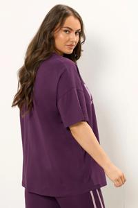 Camiseta de Verano para Mujer, Estampada, Holgada, Ecológica, Color Rojo Borgoña, de Wellness Studio - Product Image 3