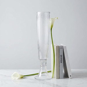 VTV3222 - <b>Clear</b> Fluted Trumpet <b>Vase</b> - 22 - Product Image 2