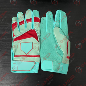 Gants de baseball professionnels avec logo personnalisé Gants de frappeur à manchette courte en cuir de vachette Cabretta pour joueurs - Product Image 6