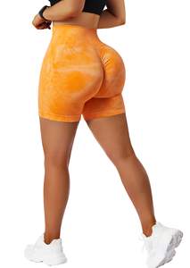 Pantalones cortos de Yoga sin costuras de cintura alta para mujer, mallas de entrenamiento con patrón sólido, Spandex reciclado/nailon, ropa deportiva para gimnasio - Product Image 2