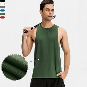 breathable mesh tank top square cut muscle fit sleeveless shirts for men gym wear mens tank top fitness clothing gym tank top