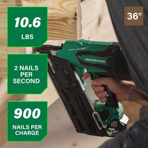 Cloueuse sans fil 36V MultiVolt DIY Winner, pour clous de 1-1/2'' et 2-1/2'', 900 clous par charge, batterie Li-ion 2,5 Ah, connecteur métallique - Product Image 2