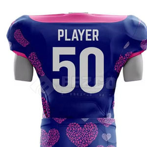 Meilleure vente Uniformes de football américain personnalisés 2025 Vêtements d'entraînement Manches courtes Respirant 100% polyester - Product Image 5
