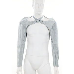 JNM Soudage de sécurité Vêtements de soudage en cuir Manches en cuir de qualité supérieure avec sangle de cou réglable Manches de 23 pouces - Product Image 1