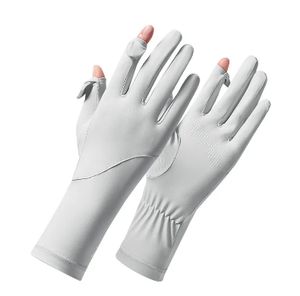 Gants de sport d'été en soie glacée respirants à écran tactile antidérapants avec protection UV unisexe - Product Image 3