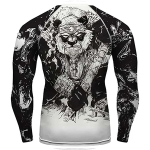 Conjunto de Camiseta y Mallas de Compresión para Hombre, Rashguard de BJJ MMA de Primera Calidad, Venta Caliente, Personalizado con Estampado, Manga Larga para Mujer - Product Image 2