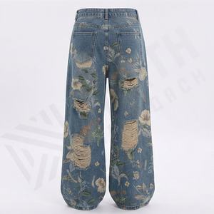 Women's Vintage American Style <b>Baggy</b> <b>Jeans</b> High Waist Wide Leg Denim Pants <b>Ladies</b> Casual Clothing with Logo on Waist Styles - Product Image 2