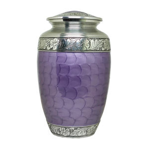โกศบรรจุอัฐิสีม่วงเงิน สไตล์อเมริกัน/ยุโรป สำหรับผู้ใหญ่ ขนาด 220 คิวบิกอินช์ เป็นมิตรกับสิ่งแวดล้อม ทนทาน เหมาะสำหรับตกแต่งหลุมศพ - Product Image 5