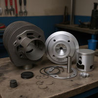 Nouveau kit de remplacement Pinasco 4 temps 190cc en fonte, monocylindre, refroidi par air, pour assemblage de moteur de moto, fabriqué en Italie