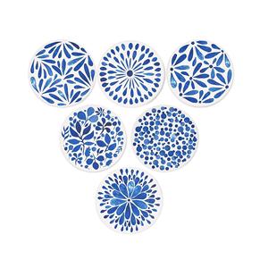 Ensemble de 6 sous-verres en céramique absorbante pour boissons, ronds, résistants à la chaleur et à l'humidité, protège-plats - Product Image 2