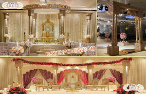 Magnifique Mandap Blanc pour Mariage Fusion Mariage Gujarati FRP Vidhi Mandap Superbe Mariage Triple Pilier Vidhi Mandap Australie - Product Image 4