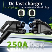 Adaptateur de charge EV DC 250A 1000V CCS2 vers CHAdeMO IP54 à contacts argentés, vente en gros, direct usine pour l'approvisionnement des flottes