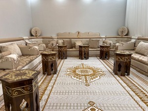 Sofá tradicional marroquí Majlis, diseño árabe moderno para muebles de sala de estar, Maghribi Majles Arabia - Product Image 2