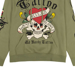 Venta al por mayor personalizado hombres sudaderas con capucha de diamantes de imitación DTG DTF sublimación impresión Streetwear sudadera polar OEM - Product Image 4